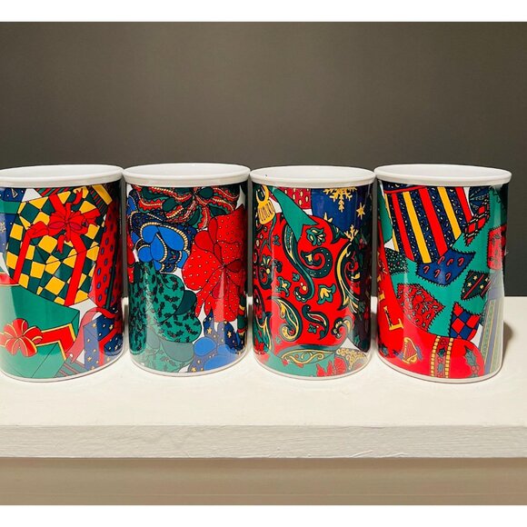 Holiday Elegance 1995 Christmas Mugs – FireWorks Designs – Set of 4 - Picture 8 of 10